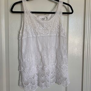 White Lace Tank Top